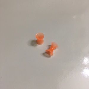 Orange 8g/3mm double flare tunnels